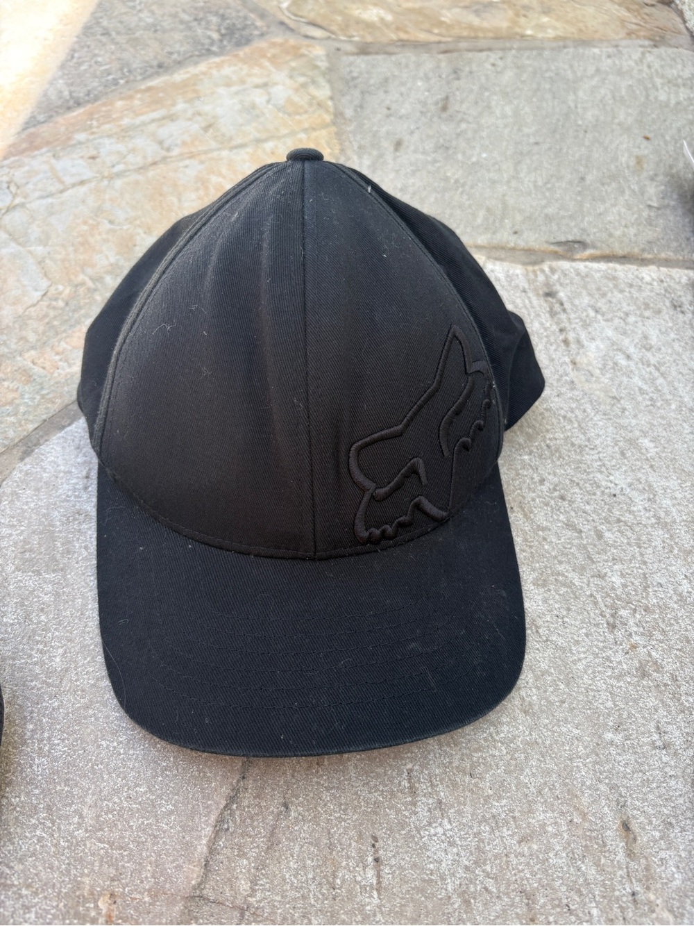 Fox Black Embroidered Fox Head Baseball Cap